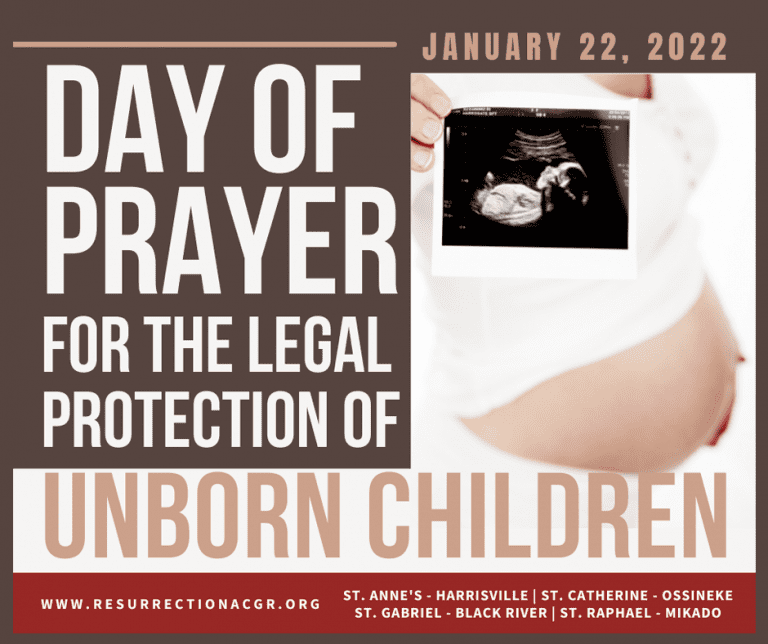 Day of Prayer for Legal Protection of Unborn Children Letter from Bp
