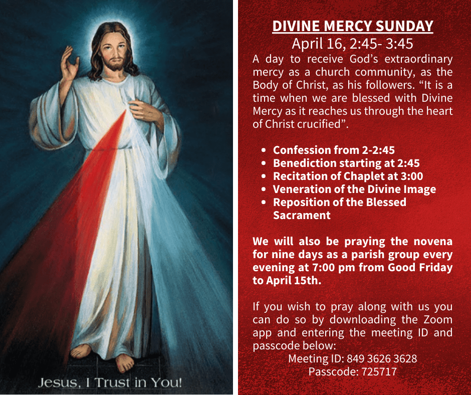 Divine Mercy Novena Prayers Resurrection of the Lord Cluster